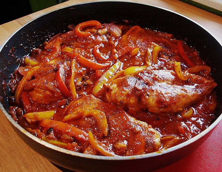 Zigeuner Schnitzel aus dem Ofen